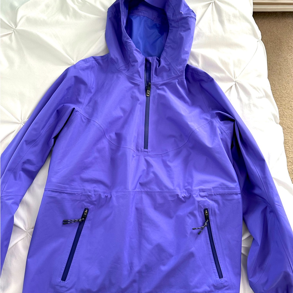 Lululemon Waterproof halfzip pullover new without tags unworn purple rain jacket